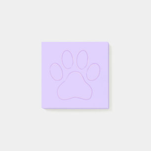 Purple Paw Print Post-it Notes
