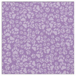 Purple Paw Prints Fabric by the Yard