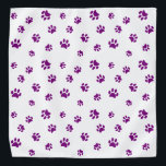 Purple Paw Prints Pattern Bandana<br><div class="desc">Show how much you love animals with this cute purple animal paw print patterned bandana. Also looks awesome with other backgrounds. Bet your pet will look adorable wearing it!</div>