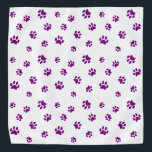 Purple Paw Prints Pattern Bandana<br><div class="desc">Show how much you love animals with this cute purple animal paw print patterned bandana. Also looks awesome with other backgrounds. Bet your pet will look adorable wearing it!</div>