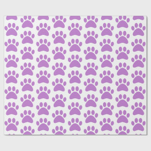 Purple Paw Wrapping Paper