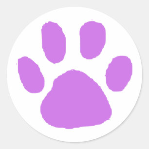 Purple Pawprint Sticker – Cute Pet Lover Vinyl Dec