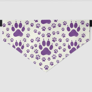 Purple Paws Dog Bandana Pet Bandana Collar