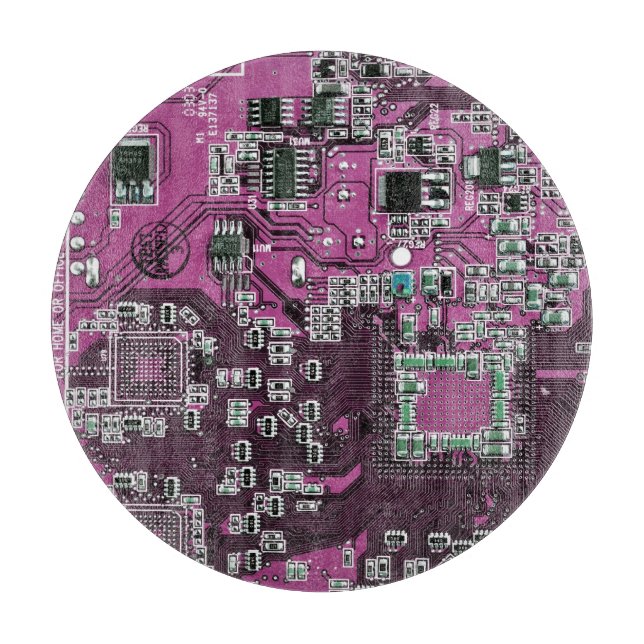 Purple PCB Circuit Board Design for IT Pros (Front)