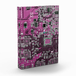 Purple PCB Circuit Board Design for IT Pros Acrylic Award
