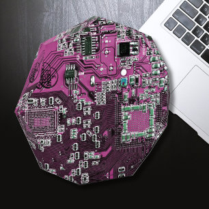 Purple PCB Circuit Board Design for IT Pros Acrylic Award