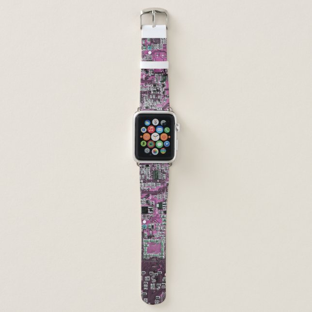 Purple PCB Circuit Board Design for IT Pros Apple Watch Band (Front)