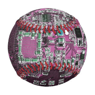 Purple PCB Circuit Board Design for IT Pros Baseball