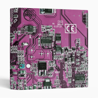 Purple PCB Circuit Board Design for IT Pros Binder