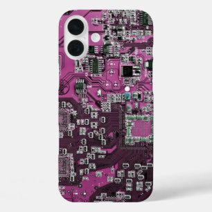 Purple PCB Circuit Board Design for IT Pros iPhone 16 Plus Case