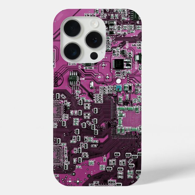 Purple PCB Circuit Board Design for IT Pros Case-Mate iPhone Case (Back)