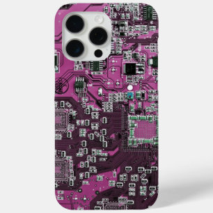 Purple PCB Circuit Board Design for IT Pros iPhone 15 Pro Max Case