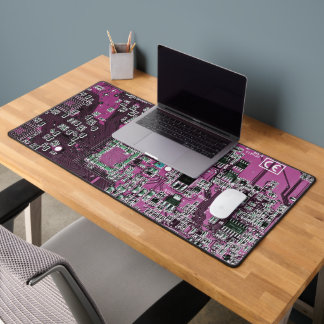 Purple PCB Circuit Board Design for IT Pros Desk Mat