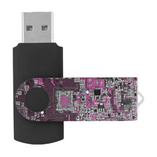 Purple PCB Circuit Board Design for IT Pros Flash Drive