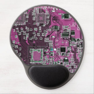 Purple PCB Circuit Board Design for IT Pros Gel Mouse Pad