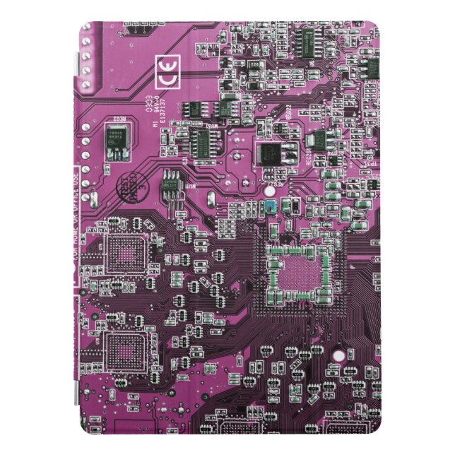 Purple PCB Circuit Board Design for IT Pros iPad Pro Cover (Front)
