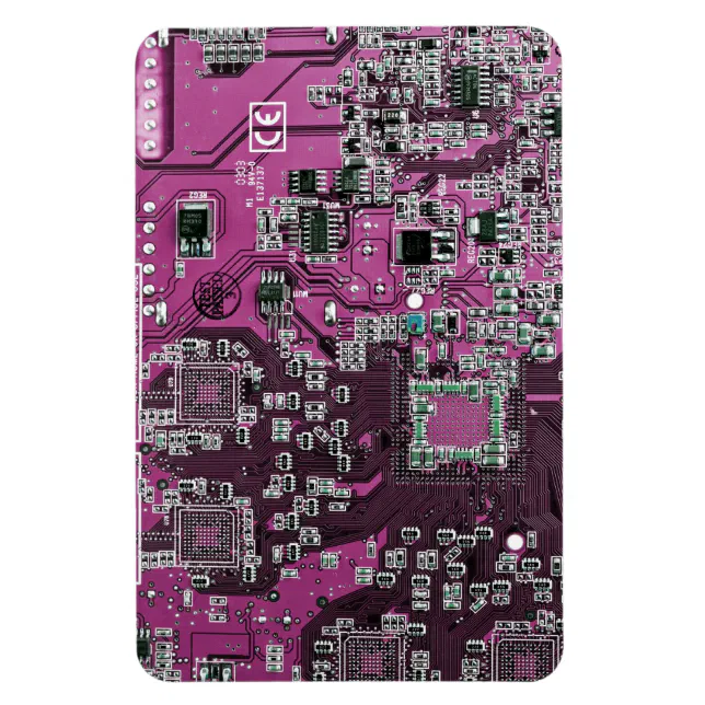 Purple PCB Circuit Board Design for IT Pros Magnet | Zazzle