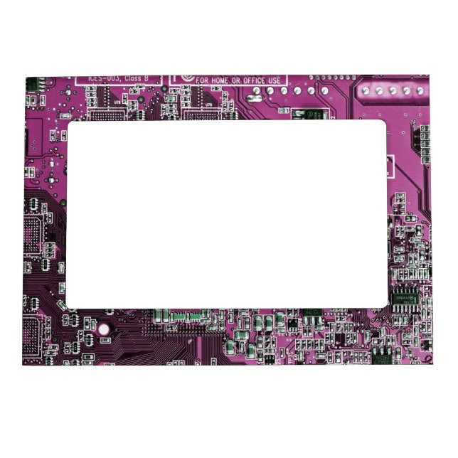 Purple PCB Circuit Board Design for IT Pros Magnetic Picture Frame (Front)
