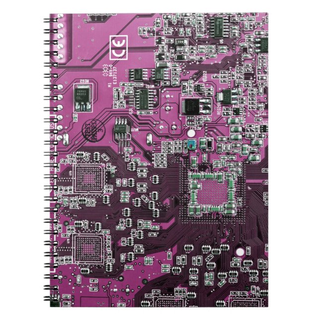 Purple PCB Circuit Board Design for IT Pros Notebook (Front)