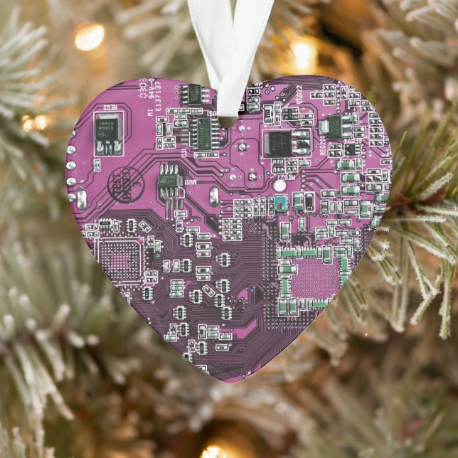 Purple PCB Circuit Board Design for IT Pros Ornament (Tree)