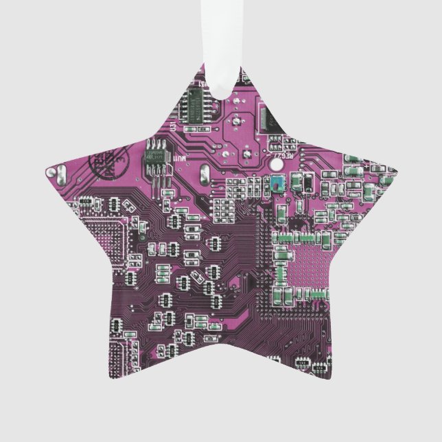 Purple PCB Circuit Board Design for IT Pros Ornament (Front)