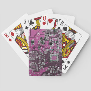Purple PCB Circuit Board Design for IT Pros Poker Cards