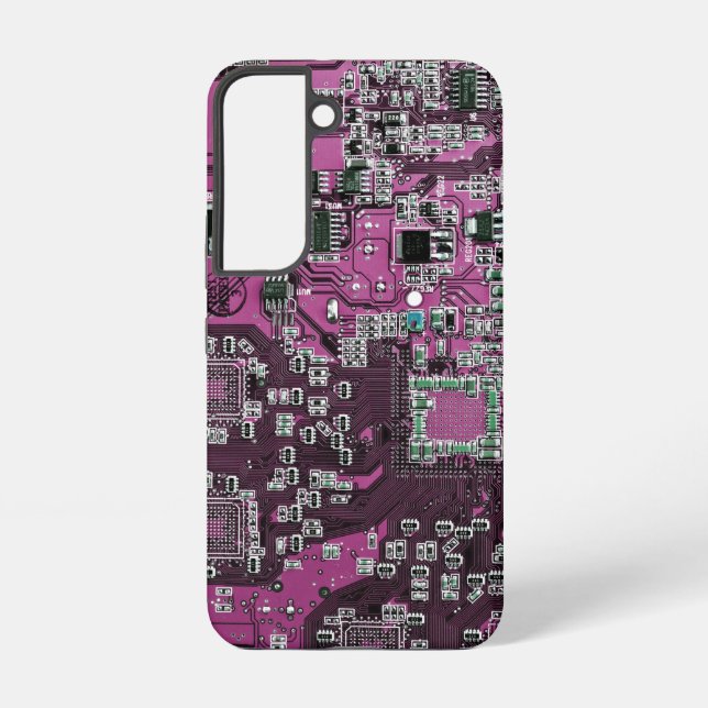 Purple PCB Circuit Board Design for IT Pros Samsung Galaxy Case (Back)