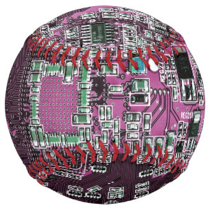 Purple PCB Circuit Board Design for IT Pros Softball