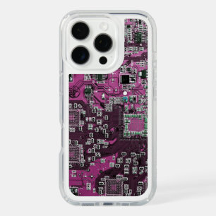 Purple PCB Circuit Board Design for IT Pros iPhone 16 Pro Case