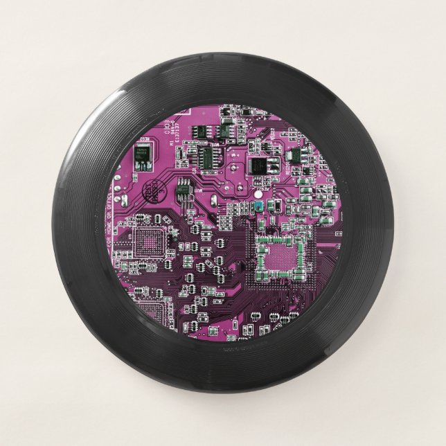 Purple PCB Circuit Board Design for IT Pros Wham-O Frisbee (Front)