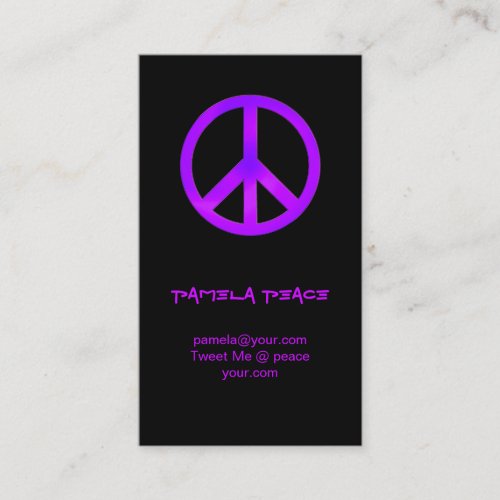 Purple Peace Profile Card Business Card Templates