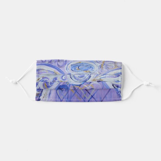Purple Peace Guardian Angel Art Custom Face Masks (Front, Folded)