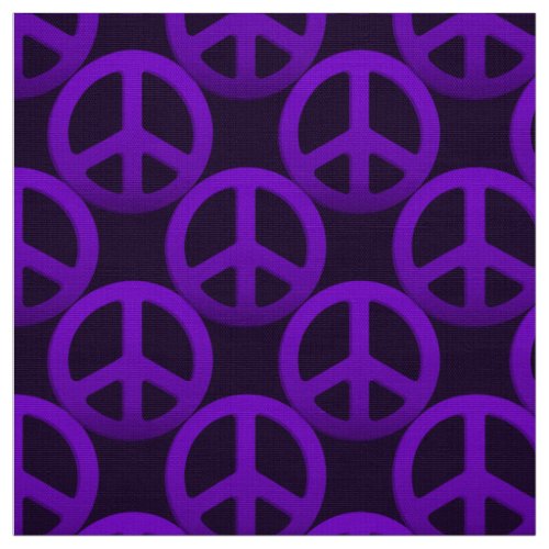 Purple Peace Sign Fabric