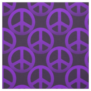 Purple Peace Sign Fabric