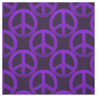 Purple Peace Sign Fabric