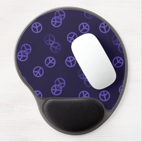 Purple Peace Sign  Gel Mouse Pad