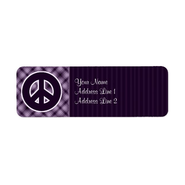 Purple Peace Sign Label (Front)