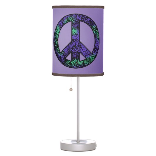 Purple Peace Sign Lamp (Right)