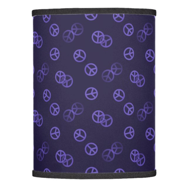 Purple Peace Sign Lamp Shade (Front)