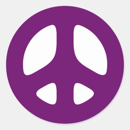 Purple Peace Sign Sticker