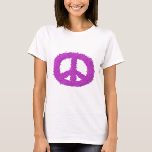 Purple Peace Sign T_Shirt