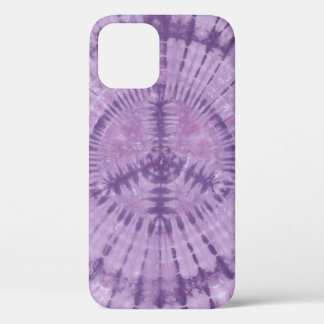 Purple Peace Sign Tie Dye iPhone 12 Case