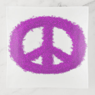Purple Peace Sign Trinket Tray