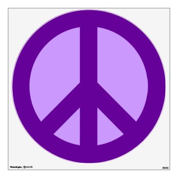 Purple Peace Sign Wall Sticker by peacegifts at Zazzle