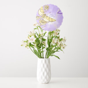 Purple Peach Butterfly  Balloon