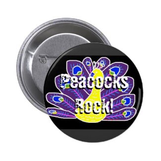 Purple Peacock Button