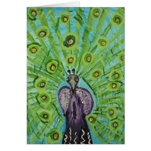 Purple Peacock by Heather S. Cards (Front)