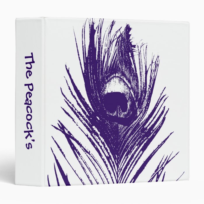 Purple Peacock Feather Binders