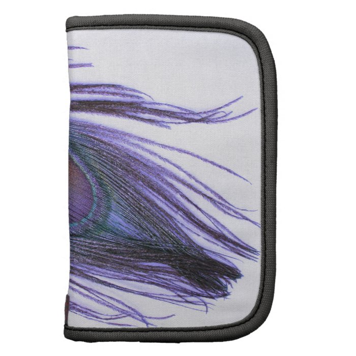 Purple Peacock Feather Folio Planners