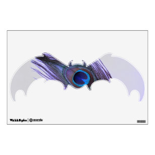 Bat Photo Wall Decals Stickers Zazzle Purple Pea Feather On Gray Bat Wall Decal